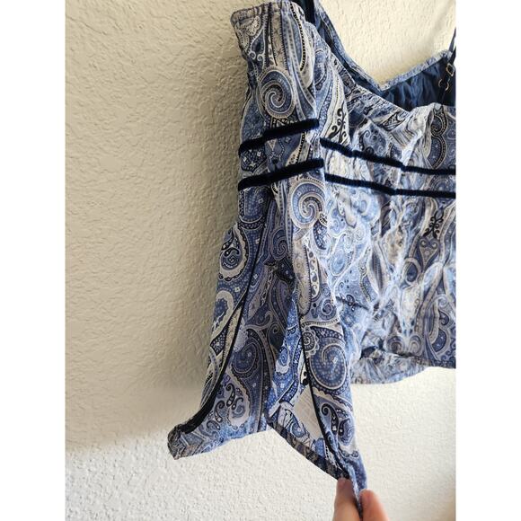 Y2k Tommy Hilfiger Suede Paisley Tank Top LG - Picture 5 of 9